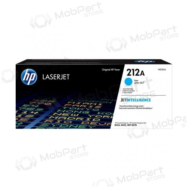 Cartucho de tóner láser HP 212A (W2121A), cian