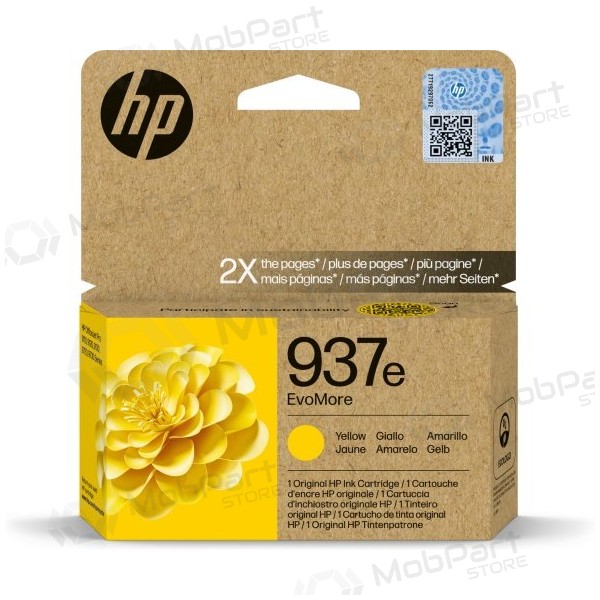 Cartucho de tinta HP 937e EvoMore (4S6W8NE), amarillo