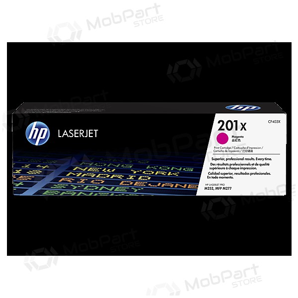 HP No.201X HC (CF403X), cartucho magenta para impresoras láser, 2300 páginas.