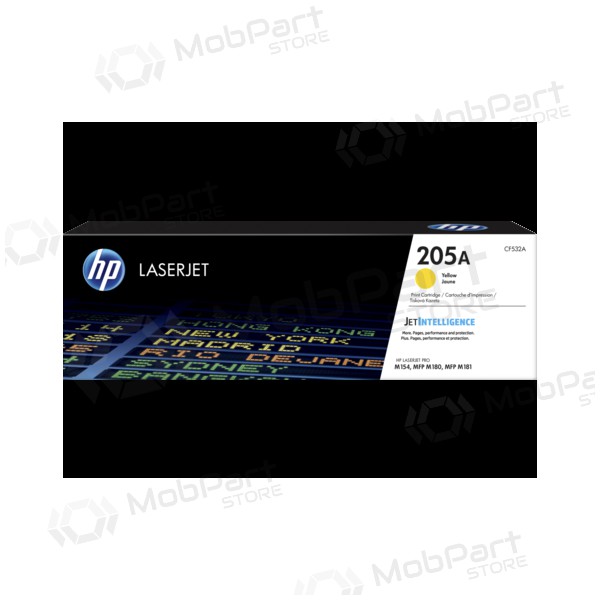 HP No.205A (CF532A), cartucho amarillo para impresoras láser, 900 páginas.