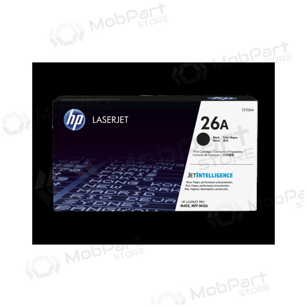 HP No.26A (CF226A), cartucho negro para impresoras láser, 3100 páginas.