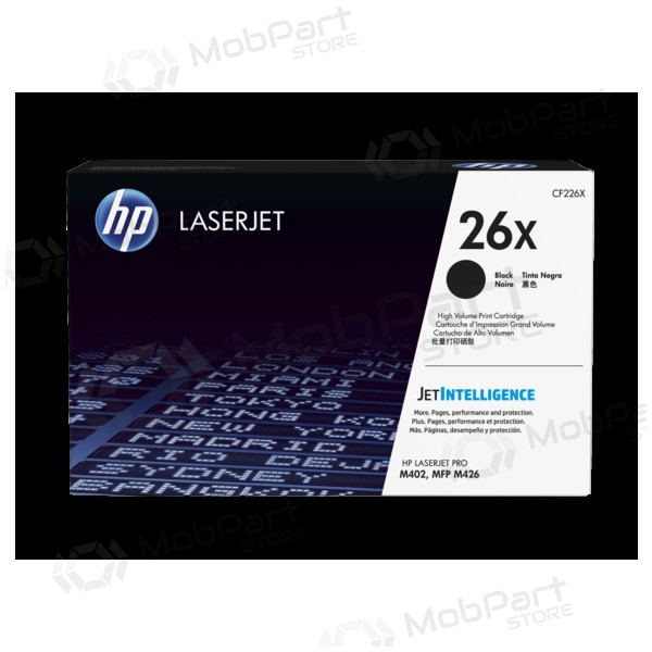 HP No.26X (CF226X), negro cartucho para impresoras láser, 9000 paginas.