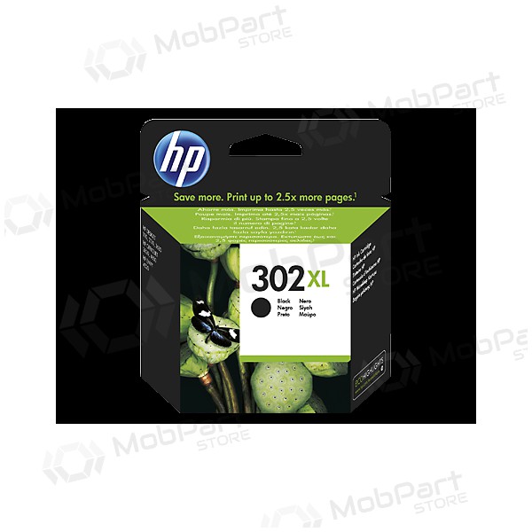 HP No.302XL (F6U68AE), cartucho de tinta negro para impresoras de inyección, 480 páginas.