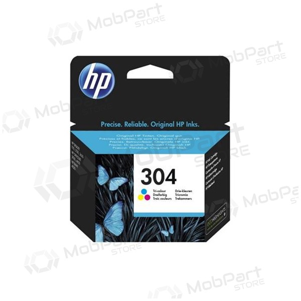 HP n.º 304 ( - N9K05AE), cartucho tricolor para impresoras de inyección de tinta, 100 págs.