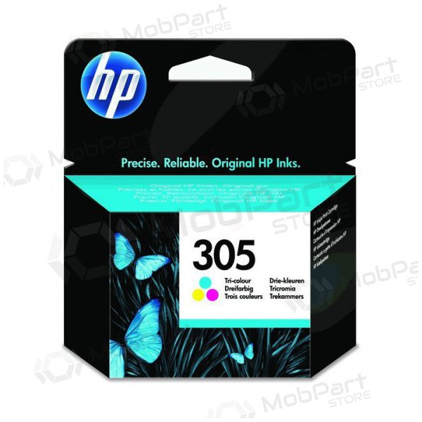 Kit de cartuchos HP 305 (3YM60AE), cartuchos de tinta cian, magenta y amarillo para impresoras de inyección de tinta, 100 páginas.