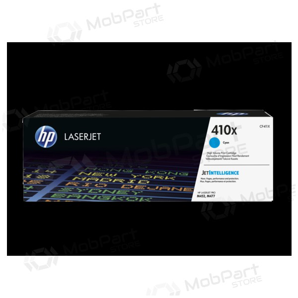 HP No.410X HC (CF411X), cartucho cian para impresoras láser, 5000 páginas