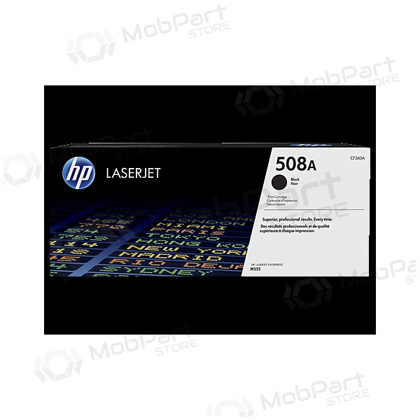 HP No.508A (CF360A), cartucho negro para impresoras láser, 6000 páginas.