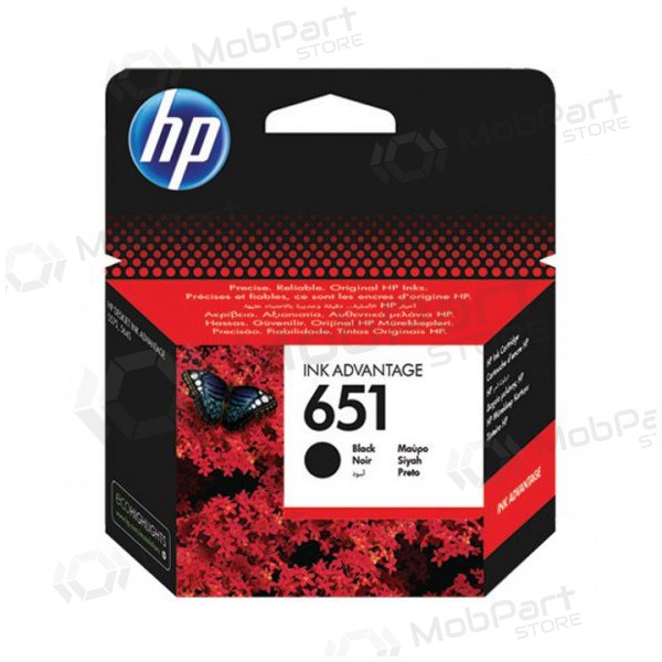 HP No.651 (C2P10AE), cartucho negro para impresoras de inyección de tinta, 600 págs.