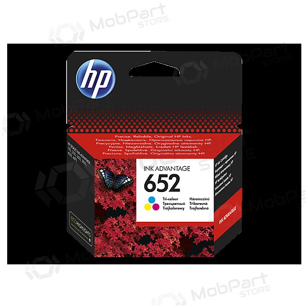 HP n.º 652 (F6V24AE), cartucho tricolor para impresoras de inyección de tinta, 200 páginas.