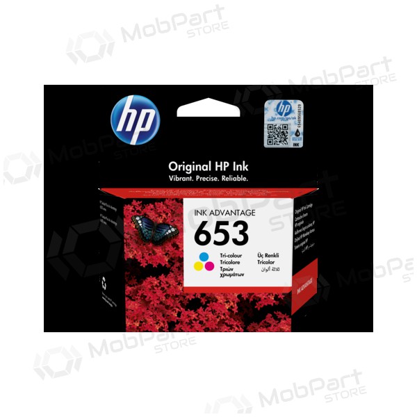 Kit de cartuchos HP 653 (3YM74AE), cian, magenta y amarillo