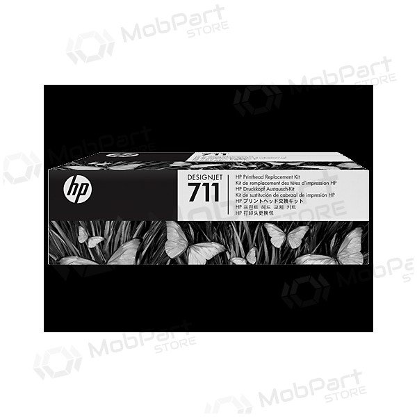 HP No.711 (C1Q10A), Negro, , Purpurinė, Amarillo rašalinio spausdintuvo galvutė