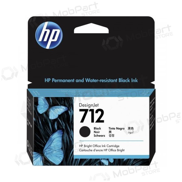HP nº 712 (3ED70A), cartucho de tinta negro para impresoras de inyección de tinta, 29 ml.