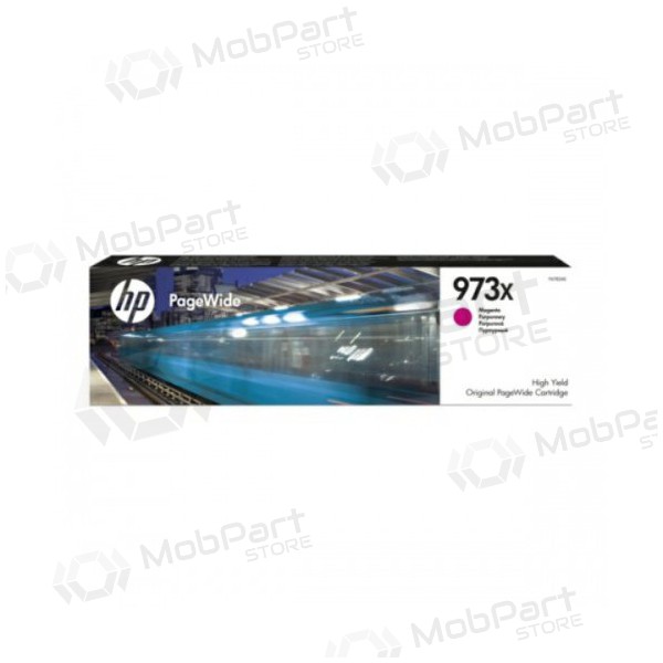 - HP No.973X (F6T82AE), cartucho de tinta púrpura para impresoras de inyección de tinta, 7000 páginas.
