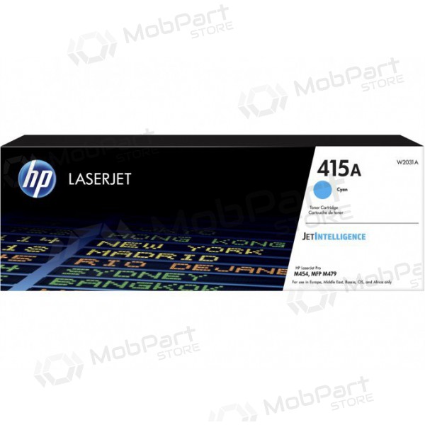 HP (W2031A, 415A), cartucho cian para impresoras láser