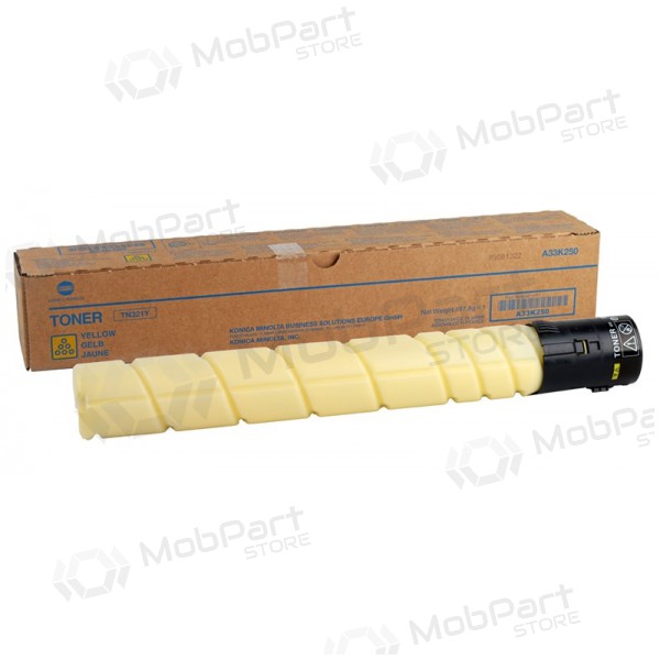 Konica-Minolta TN-321 (A33K250), cartucho amarillo para impresoras láser, 25000 páginas.