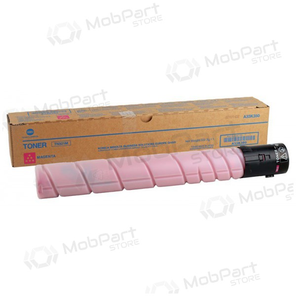 Konica-Minolta TN-321 (A33K350), cartucho magenta para impresoras láser, 25000 páginas.