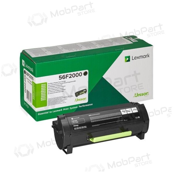 Cartucho de tóner láser Lexmark 56F2000, negro