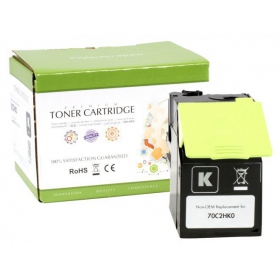 Tóner compatible Static Control Lexmark 702HK (70C2HK0), negro, para impresoras láser, 4000 páginas.