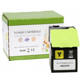 Cartucho de tóner amarillo no original Static Control Lexmark 802HY (80C2HY0) para impresoras láser, 3000 páginas