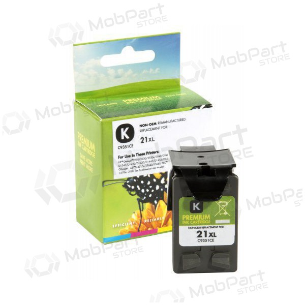 Cartucho compatible Static Control HP 21XL (C9351CE) negro para impresoras de inyección de tinta, 475 páginas.