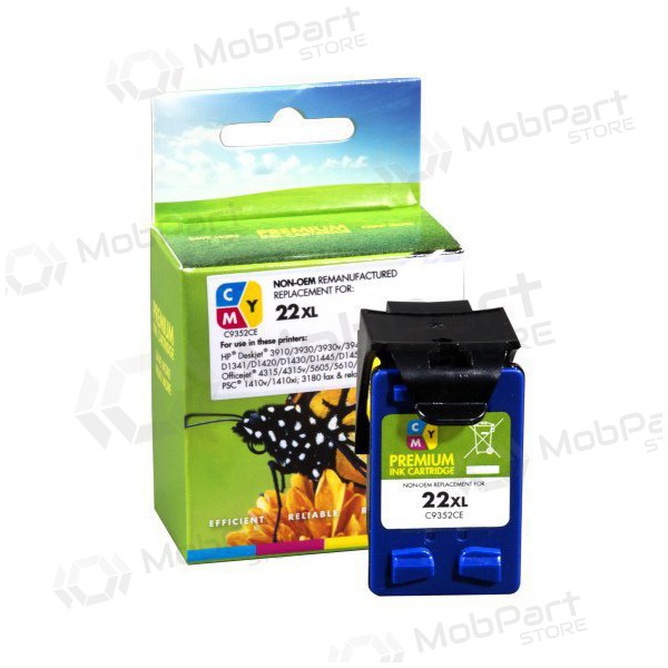 Cartucho compatible Static Control HP 22XL (C9352CE), tricolor, para impresoras de inyección de tinta, 415 páginas.