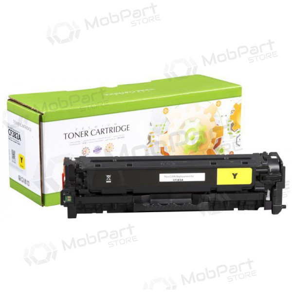 Tóner compatible Static Control HP 312A (CF382A) amarillo para impresoras láser, 2700 páginas.