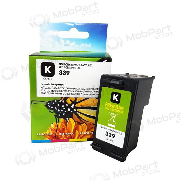 Cartucho de tinta compatible Static Control HP 339 (C8767EE) negro para impresoras de inyección de tinta, 860 páginas.