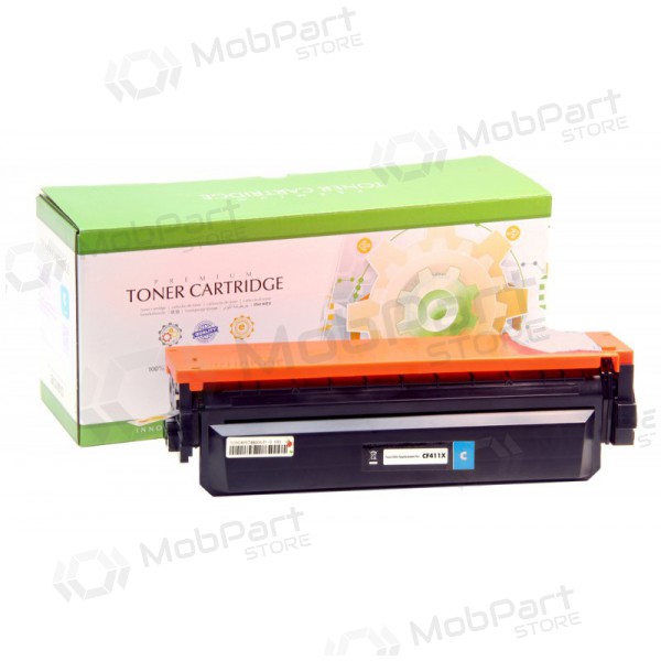 Tóner compatible Static Control HP (CF411X) / Canon CRG 046H, cian, para impresoras láser, 5000 páginas.