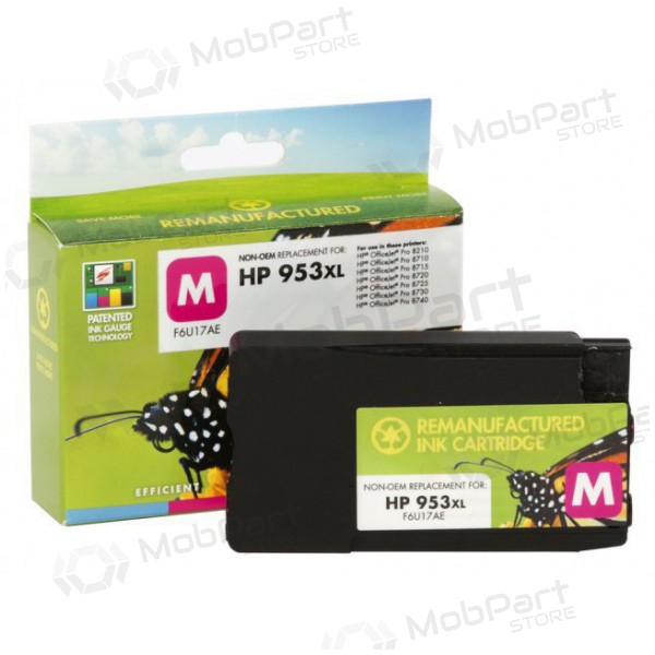 Cartucho compatible HP 953 XL (F6U17AE) magenta con chip nuevo para impresoras de inyección, 1600 páginas.