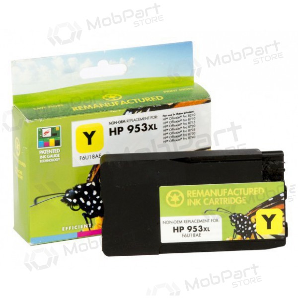 Cartucho de tinta compatible Static Control para HP 953XL (F6U18AE), amarillo, con chip nuevo, 1600 páginas.