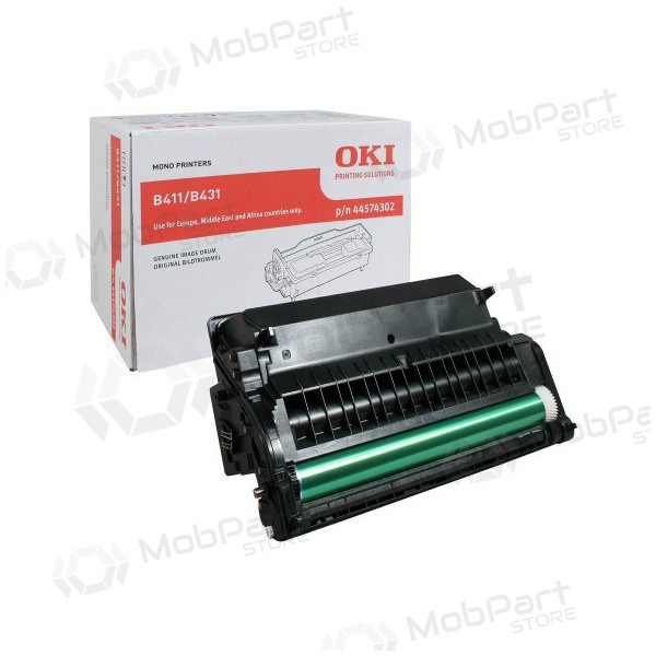 Oki B 411 (44574302), negro būgnas para impresoras láser