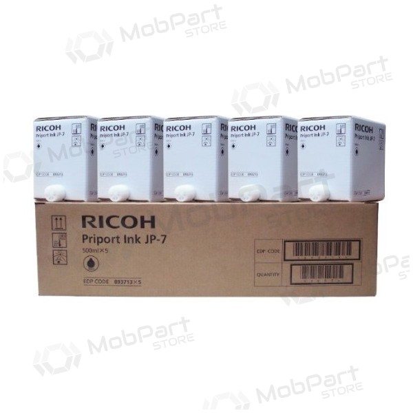 Cartucho de tinta Ricoh JP-7 (817219) (5 unidades por caja), Negro