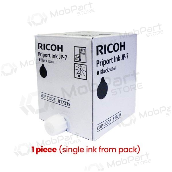Cartucho de tinta Ricoh JP-7 (817219), negro (1 unidad)