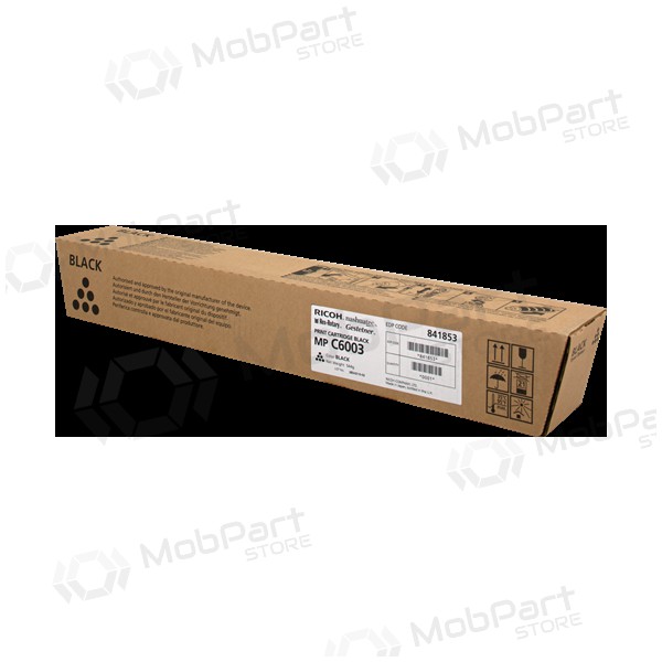Ricoh MP C6003 (841853), negro cartucho para impresoras láser, 33000 paginas.