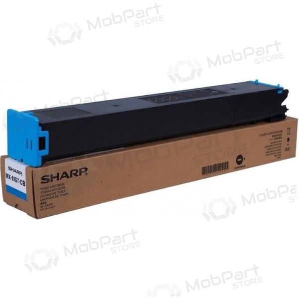 Cartucho de tóner láser Sharp MX-61GT-CB (MX61GTCB), cian